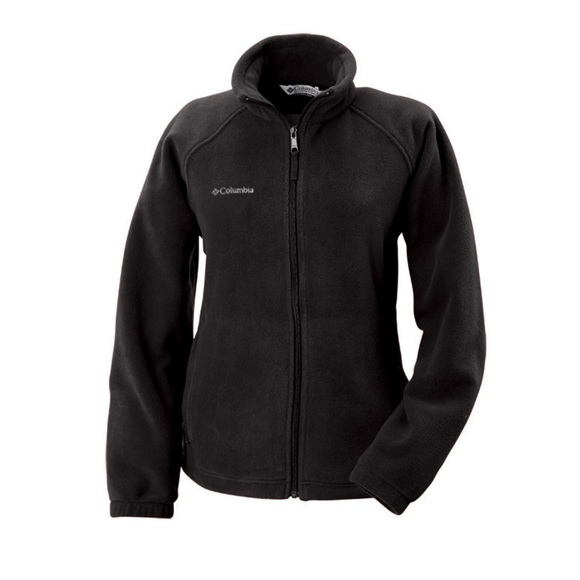 Columbia Tops - Columbia all black fleece zip up zipper closure jacket sweater